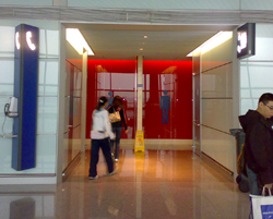 北京空港のトイレの入り口